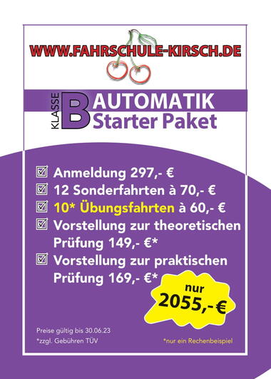 Flyer Starterpaket B-Automatik